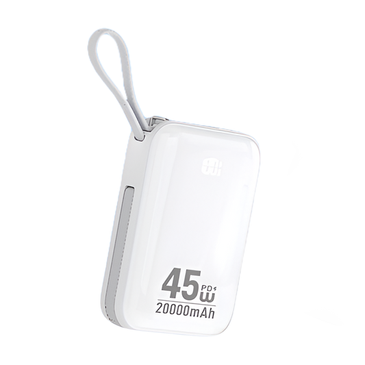 MXD 45W Fast Charging Power Bank with Dual Built-in Cables