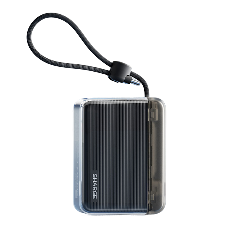 SHARGE P4 Flow Go 36W Power Bank with Build-in Type C Cable, 10000mah, 210g
