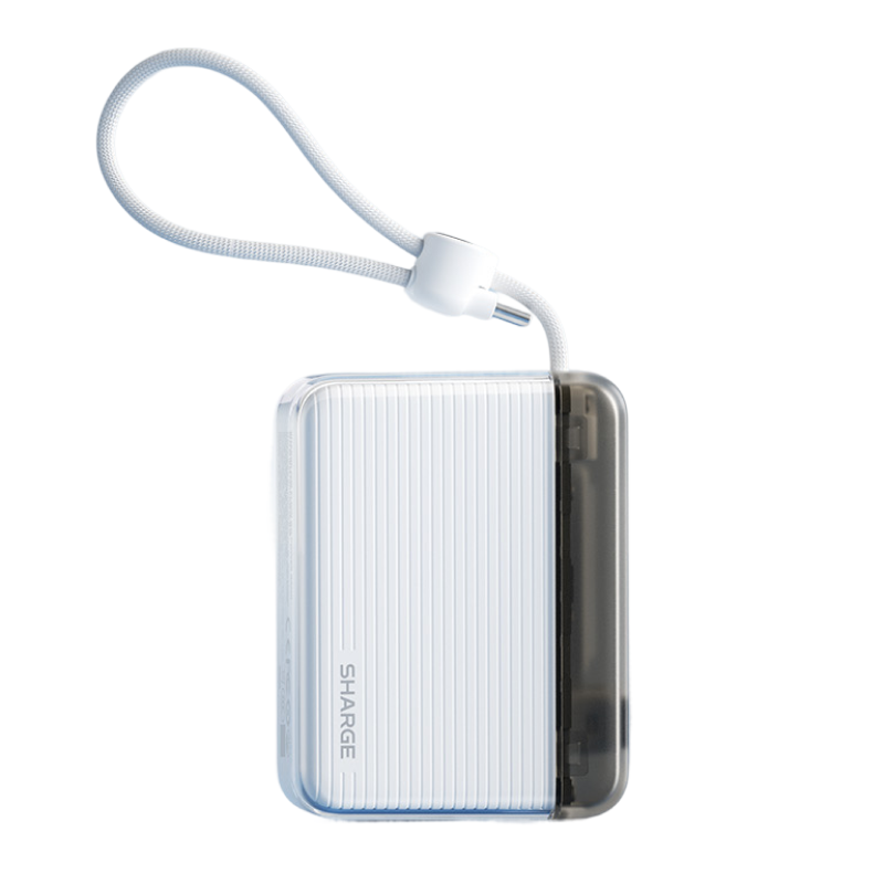 SHARGE P4 Flow Go 36W Power Bank with Build-in Type C Cable, 10000mah, 210g
