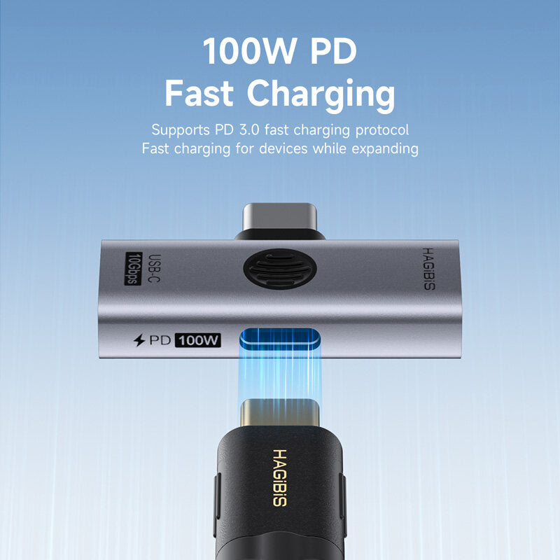 HAGIBIS TUA08 / TUA09 USB-C Adapter, 10Gbps, 100W PD, USB-A / USB-C