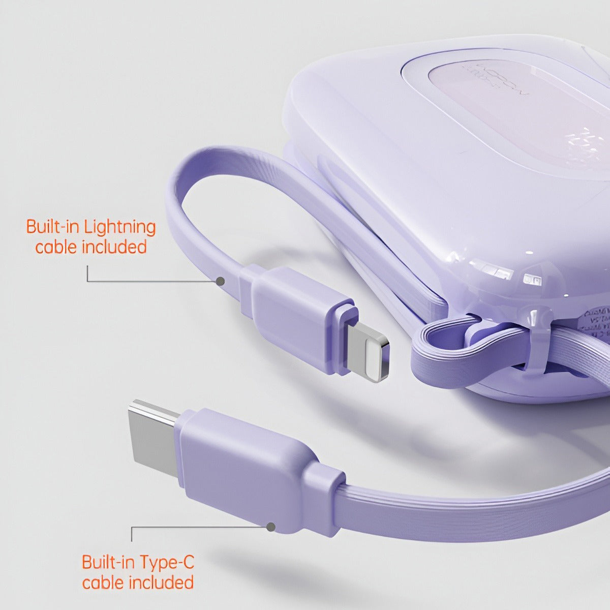 WOPOW SQ73 Mini PowerBank 20000mah With Lightning-Type C Cable