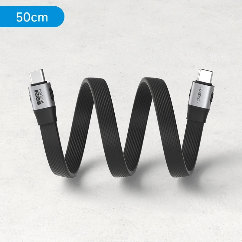 HAGIBIS UCD6 240W Type-C Full-Featured Cable 80Gbps 8K, 10cm