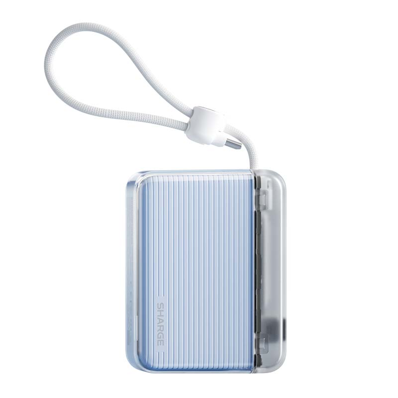 SHARGE P4 Flow Go 36W Power Bank with Build-in Type C Cable, 10000mah, 210g
