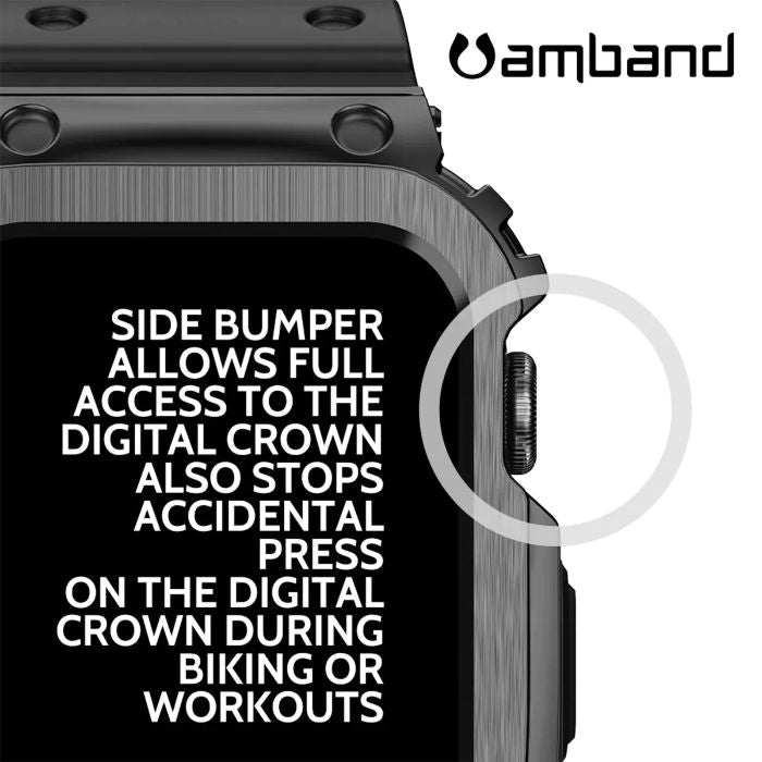 Shop and buy amBand Moving Fortress - Classic Series Stainless Steel Case TPU Band for Apple Watch Series 9/8/7| Casefactorie® online with great deals and sales prices with fast and safe shipping. Casefactorie is the largest Singapore official authorised retailer for the largest collection of mobile premium accessories.