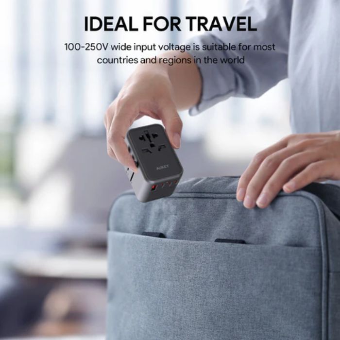 Shop and buy AUKEY PA-TA08 65W PD Universal Travel Adapter charge 5 devices UK/US/EU/AU Plug Power Delivery| Casefactorie® online with great deals and sales prices with fast and safe shipping. Casefactorie is the largest Singapore official authorised retailer for the largest collection of mobile premium accessories.