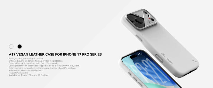 AULUMU A17 Vegan Leather Case for iPhone 17 Pro 6.3" (2025)