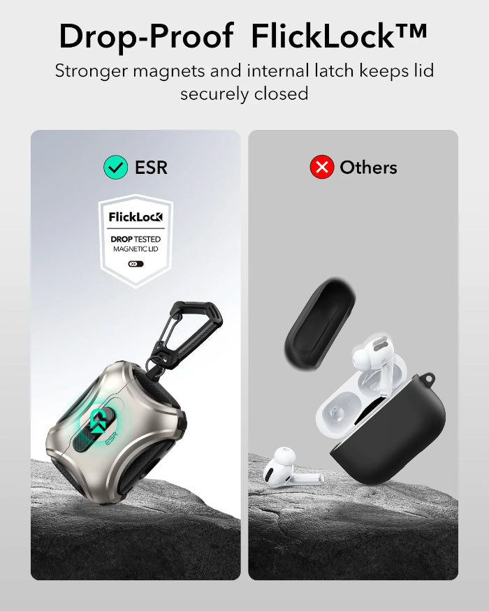 ESR Cyber Armor FlickLock Case for AirPods Pro 3 (2025) with HaloLock