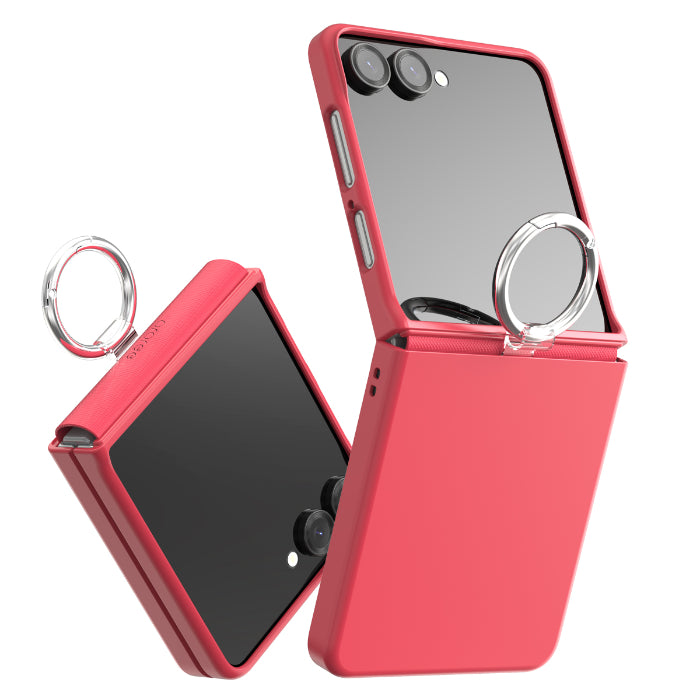 Pink Araree Aero Flex R Case for Samsung Galaxy Z Flip 7 (2025) with ring holder on a white background