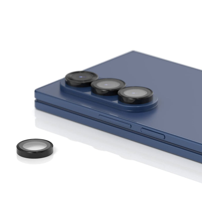 Close-up of a smartphone with Araree Core Camera Metal Frame Lens Protector for Samsung Galaxy Z Fold 7 (2025) on a white background