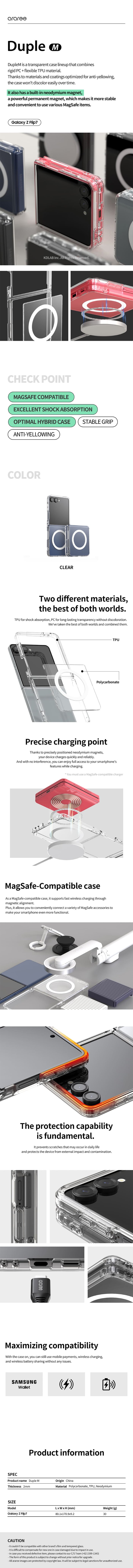 Araree Duple M Magnetic Case for Samsung Galaxy Z Flip 7 (2025)