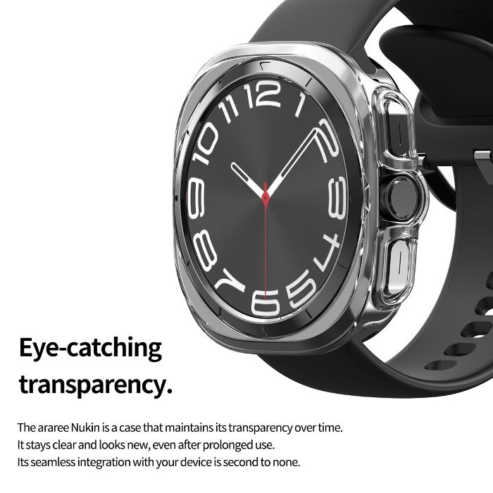 Shop and buy Araree Nukin Protection Case Samsung Galaxy Watch 7 (2024) Long-lasting transparency Full-functionality| Casefactorie® online with great deals and sales prices with fast and safe shipping. Casefactorie is the largest Singapore official authorised retailer for the largest collection of mobile premium accessories.