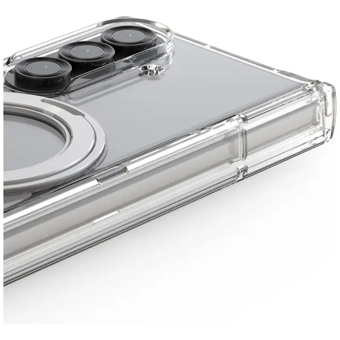 Clear Araree Nukin 360 S Case for Samsung Galaxy Z Fold 7 (2025) with camera lens protection on a white background
