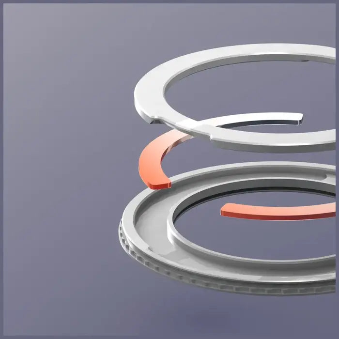 Close-up of MagSafe magnets on a gray background