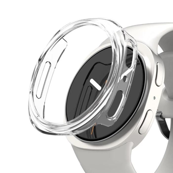 Clear Araree Nukin Protection Case for Samsung Galaxy Watch 8 (2025) 44mm on a white background