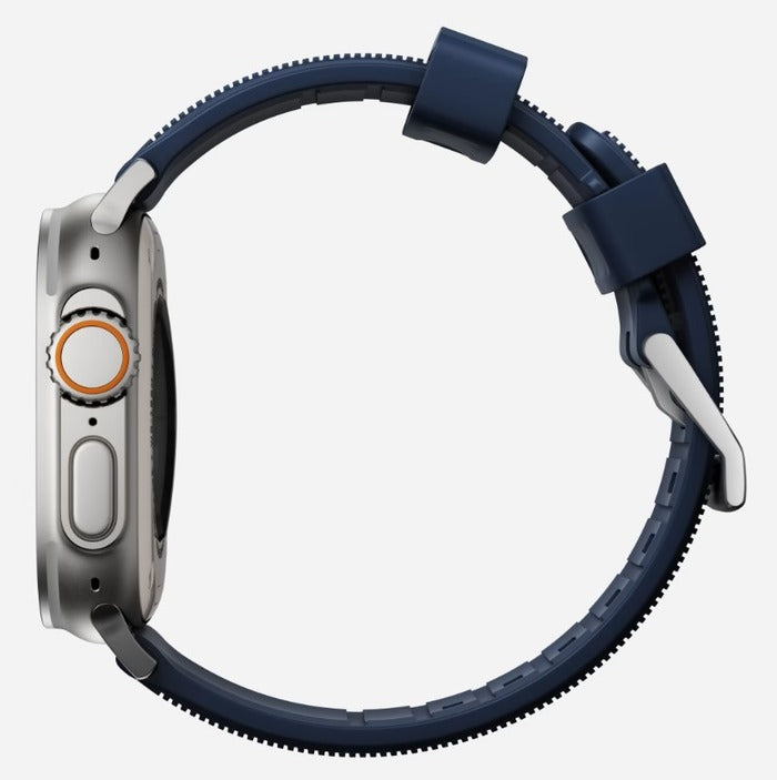 Nomad Rugged Silicone FKM Rubber Sports Strap for Apple Watch 45mm