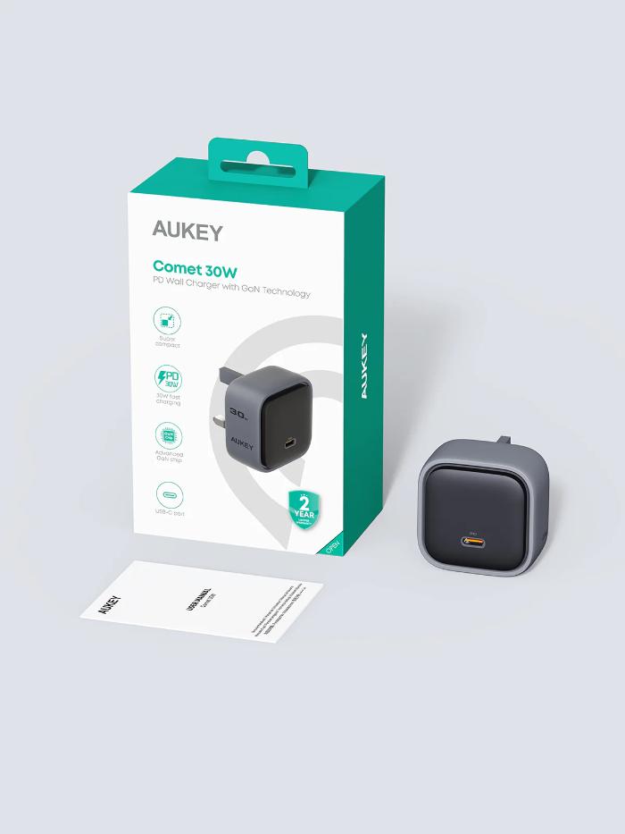 Shop and buy Aukey PA-C1 Comet 30W PD Wall Charger with GaN Technology| Casefactorie® online with great deals and sales prices with fast and safe shipping. Casefactorie is the largest Singapore official authorised retailer for the largest collection of mobile premium accessories.