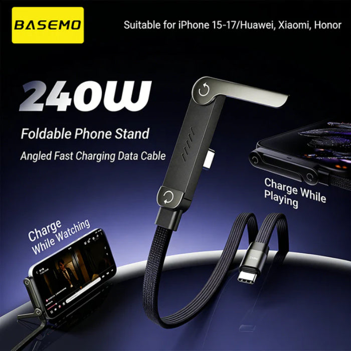 BASEMO 240W 4-in-1 Type-C Angled Stand Data Cable