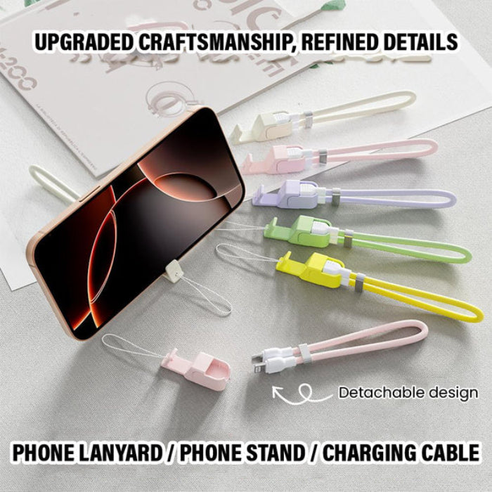 BASEMO 65W 3-in-1 Multifunctional Mobile Phone Lanyard Cable