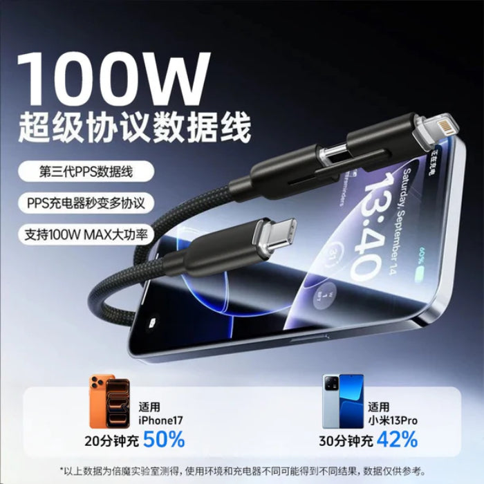 BASEMO X10F 100W Fast-Charging All-Purpose Data Cable