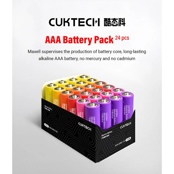 Shop and buy Cuktech B09 Alkaline Battery AAA LR03 1.5V (24pcs) Strong Power Anti-Leak Technology Rainbow Color| Casefactorie® online with great deals and sales prices with fast and safe shipping. Casefactorie is the largest Singapore official authorised retailer for the largest collection of mobile premium accessories.