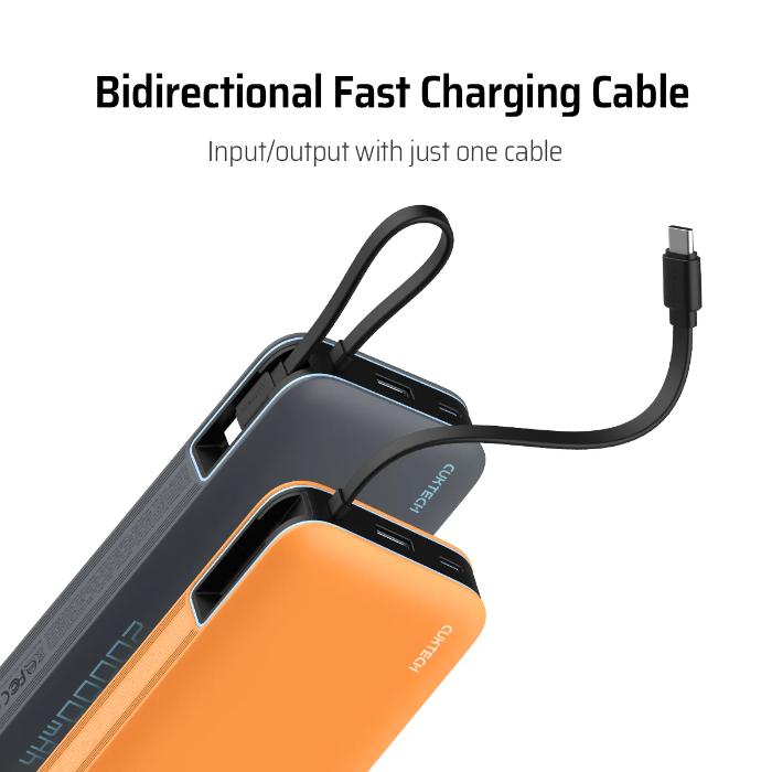 Shop and buy CUKTECH PB200N 55W 20000mAh Power Bank with Built-in Cable Charge 3 devices at the same time| Casefactorie® online with great deals and sales prices with fast and safe shipping. Casefactorie is the largest Singapore official authorised retailer for the largest collection of mobile premium accessories.