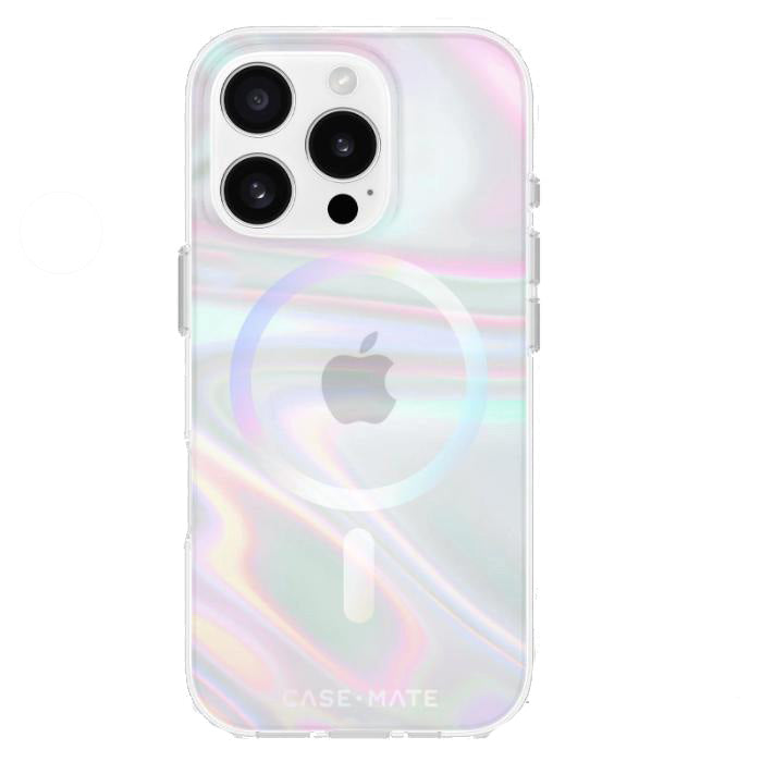 Shop and buy Case-Mate Soap Bubble Magnetic Case iPhone 16 Pro 6.3" (2024) Iridescent Swirl Shockproof MagSafe| Casefactorie® online with great deals and sales prices with fast and safe shipping. Casefactorie is the largest Singapore official authorised retailer for the largest collection of mobile premium accessories.