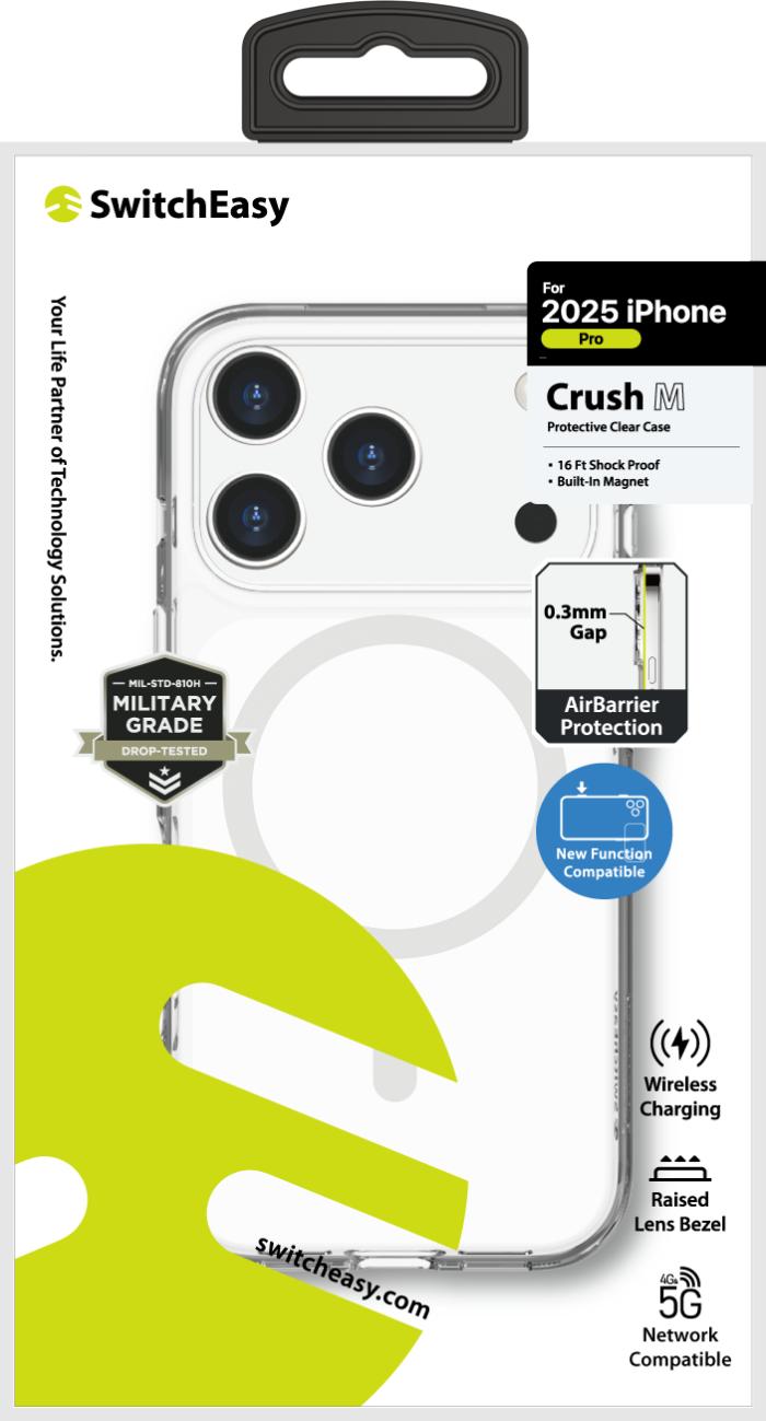 SwitchEasy Crush M Protective Clear Case for iPhone 17 Pro 6.3" (2025)