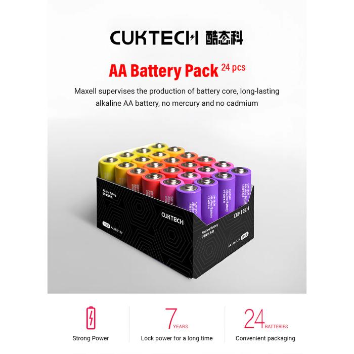 Shop and buy Cuktech B08 Alkaline Battery AA LR6 1.5V (24pcs) Strong Power Anti-Leak Technology Rainbow Color| Casefactorie® online with great deals and sales prices with fast and safe shipping. Casefactorie is the largest Singapore official authorised retailer for the largest collection of mobile premium accessories.