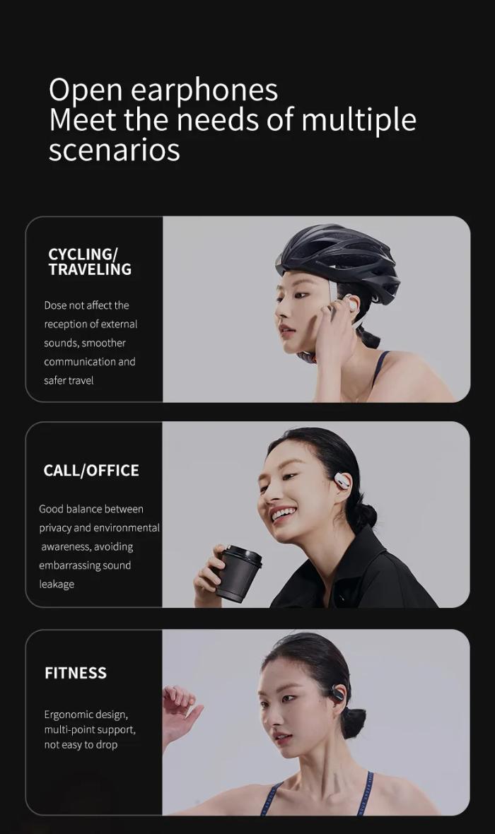 Shop and buy DMOOSTER D13 Open-Ear Bluetooth 5.3 Wireless Earphones 6-8 hours music playback time| Casefactorie® online with great deals and sales prices with fast and safe shipping. Casefactorie is the largest Singapore official authorised retailer for the largest collection of mobile premium accessories.