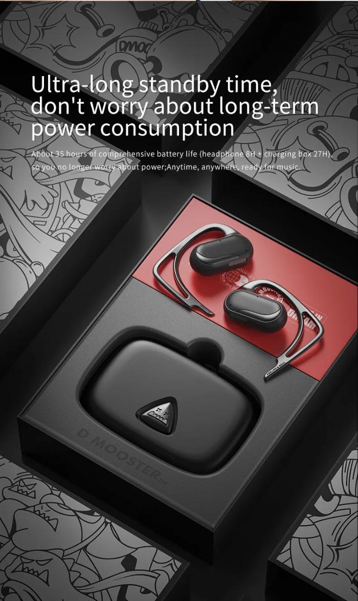 Shop and buy DMOOSTER D13 Open-Ear Bluetooth 5.3 Wireless Earphones 6-8 hours music playback time| Casefactorie® online with great deals and sales prices with fast and safe shipping. Casefactorie is the largest Singapore official authorised retailer for the largest collection of mobile premium accessories.