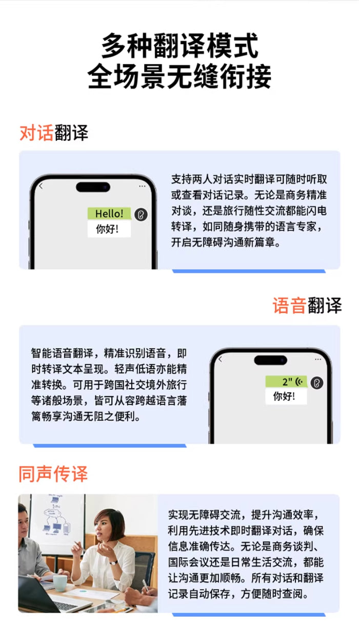 DMOOSTER D93 BT V6.0 AI Translation Bluetooth Earbuds