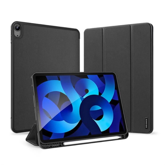Black DOMO Dux Ducis Folio Case for iPad Air 6 11" (2024/2025) / Air 10.9" (2020/2022) on a white background