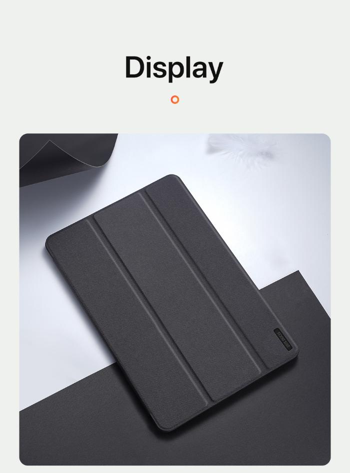 DOMO Dux Ducis Folio Case for iPad Pro 13" (2024) on a light gray background with 'Display' text above.