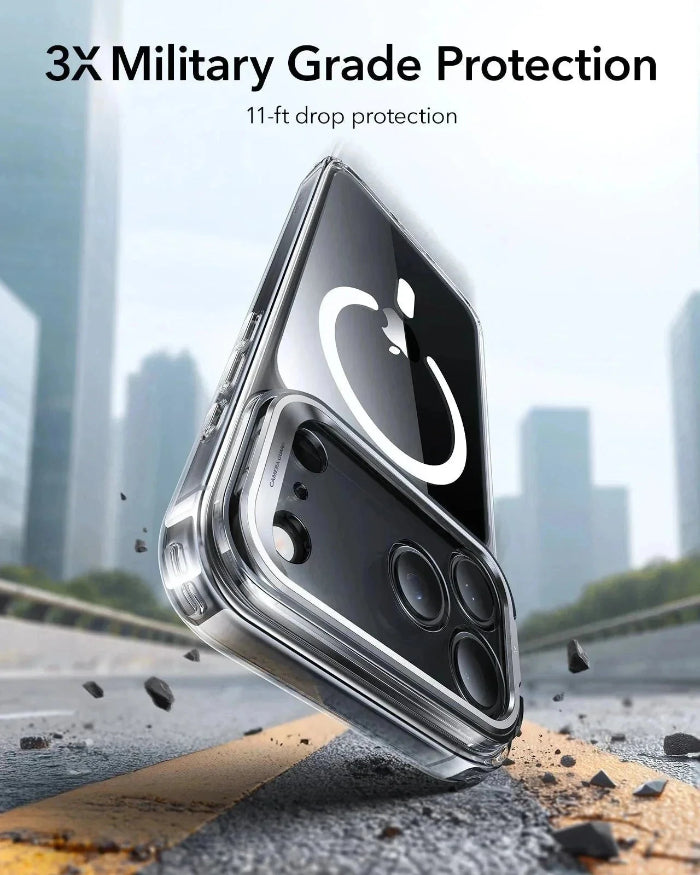 ESR Classic Hybrid Magnetic Case for iPhone 17 Pro 6.3" (2025) with Stash Stand