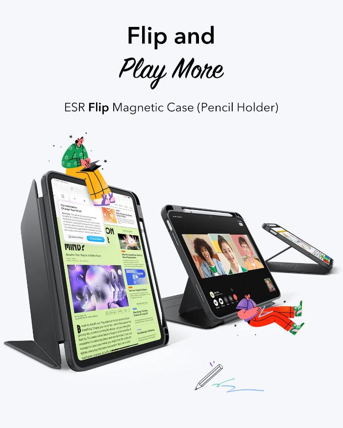 Shop and buy ESR Flip Hybrid Case iPad 11"/10.9" (2025/2022) with Pencil Holder| Casefactorie® online with great deals and sales prices with fast and safe shipping. Casefactorie is the largest Singapore official authorised retailer for the largest collection of mobile premium accessories.