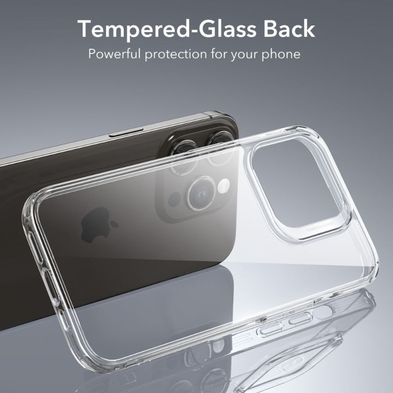 Shop and buy ESR Ice Shield Tempered Glass Case iPhone 15 Pro 2023 Shockproof Crystal-clear Tempered-Glass Back| Casefactorie® online with great deals and sales prices with fast and safe shipping. Casefactorie is the largest Singapore official authorised retailer for the largest collection of mobile premium accessories.