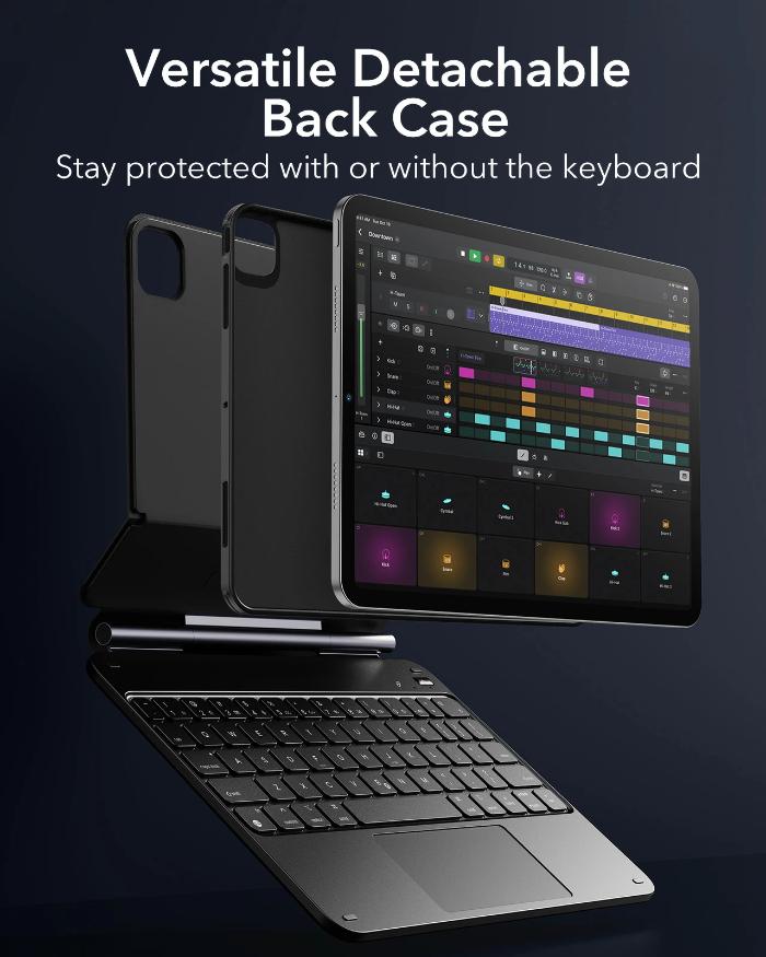 Shop and buy ESR Rebound Magnetic Keyboard 360 Case for iPad Pro 11" (2024) Magnetic Stand Detachable Back| Casefactorie® online with great deals and sales prices with fast and safe shipping. Casefactorie is the largest Singapore official authorised retailer for the largest collection of mobile premium accessories.