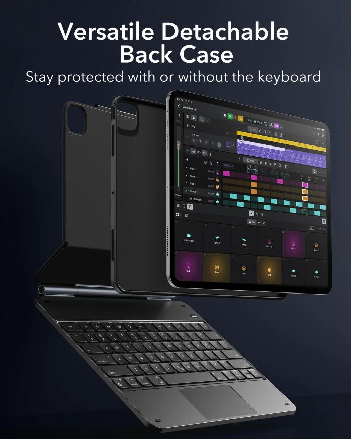 Shop and buy ESR Rebound Magnetic Keyboard 360 Case for iPad Pro 13" (2024) Magnetic Stand Detachable Back| Casefactorie® online with great deals and sales prices with fast and safe shipping. Casefactorie is the largest Singapore official authorised retailer for the largest collection of mobile premium accessories.