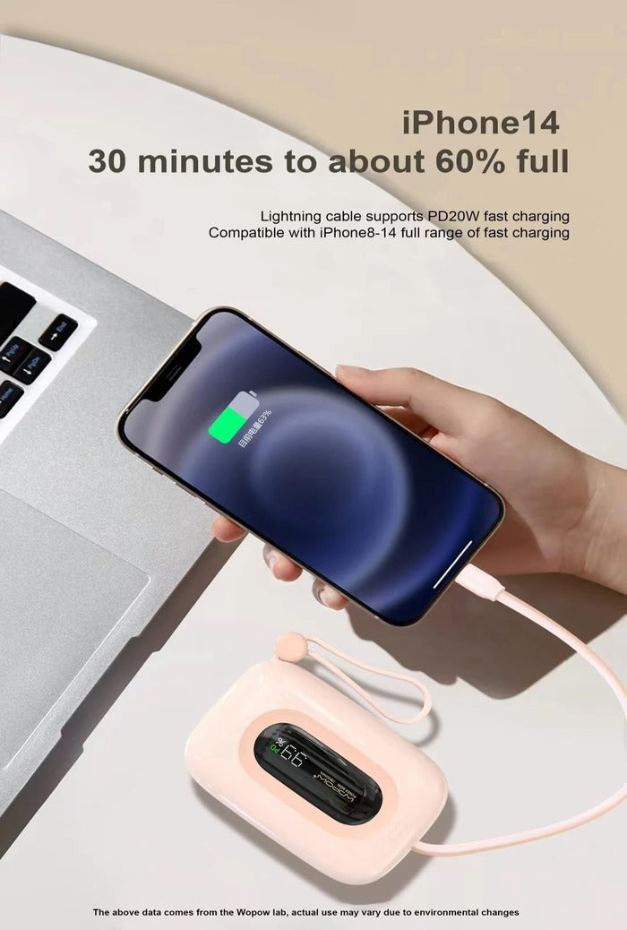 Shop and buy WOPOW SQ27 10000mah PD 22.5W Fast Charging Power Bank with Lightning & Type-C Cable Airline-safe| Casefactorie® online with great deals and sales prices with fast and safe shipping. Casefactorie is the largest Singapore official authorised retailer for the largest collection of mobile premium accessories.