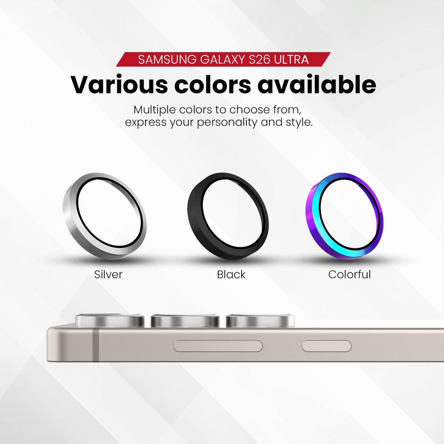 ZEELOT Pishield Series Titanium Alloy Lens Protector for Samsung Galaxy S26 Ultra (2026)