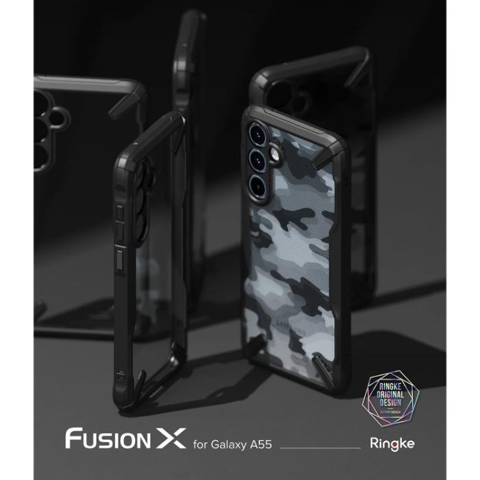 Shop and buy Ringke Fusion X Design Case for Samsung Galaxy A55 5G (2024) Shockproof  Comfortable Grip Camouflage| Casefactorie® online with great deals and sales prices with fast and safe shipping. Casefactorie is the largest Singapore official authorised retailer for the largest collection of mobile premium accessories.