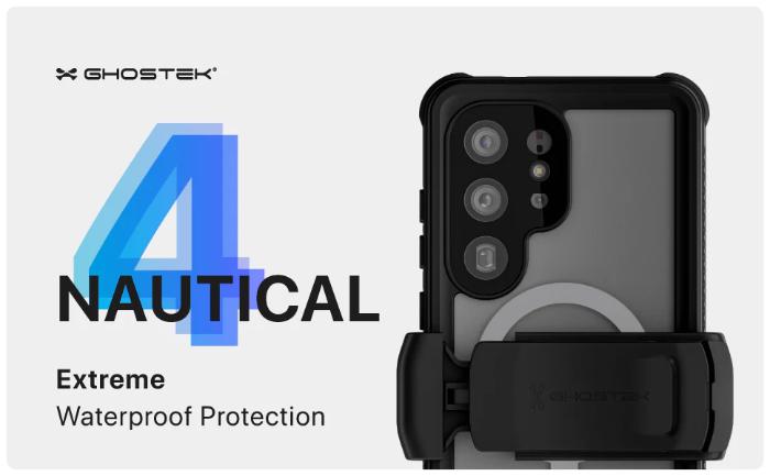 Ghostek Nautical 4 Extreme Waterproof Protection Case for Samsung Galaxy S25 Ultra (2025) with Holster