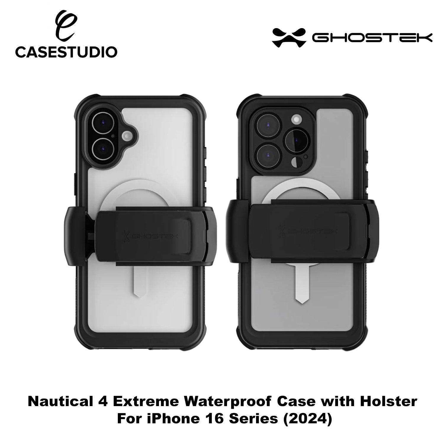 Shop and buy Ghostek Nautical 4 Extreme Waterproof Case iPhone 16 Plus 6.7" (2024) with Holster MagSafe Shockproof| Casefactorie® online with great deals and sales prices with fast and safe shipping. Casefactorie is the largest Singapore official authorised retailer for the largest collection of mobile premium accessories.