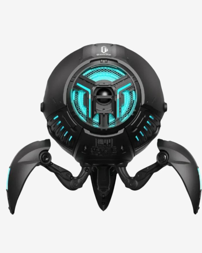 Matte Black GravaStar G1 Pro Mars Pro Wireless Bluetooth 5.0 Speaker on a white background