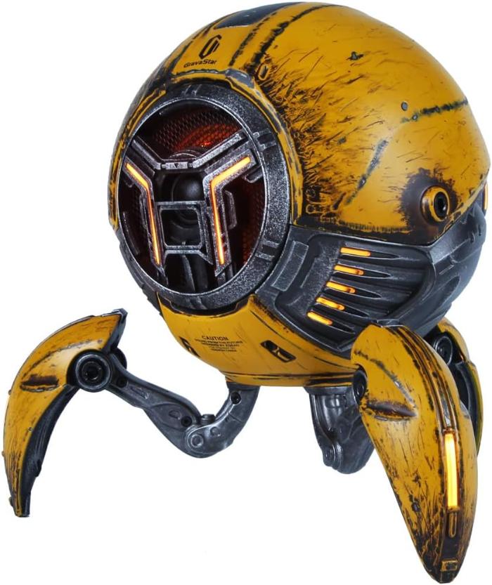 Yellow GravaStar G1 Pro Mars Pro Wireless Bluetooth 5.0 Speaker (War Damaged Edition) on a white background