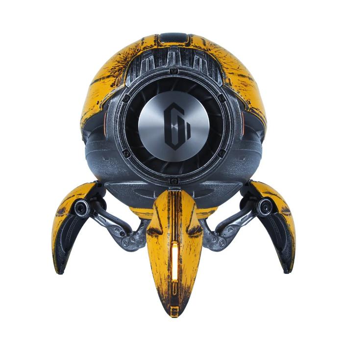 Yellow GravaStar G1 Pro Mars Pro Wireless Bluetooth 5.0 Speaker (War Damaged Edition) on a white background