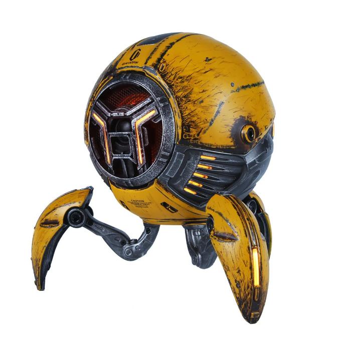 Yellow GravaStar G1 Pro Mars Pro Wireless Bluetooth 5.0 Speaker (War Damaged Edition) on a white background