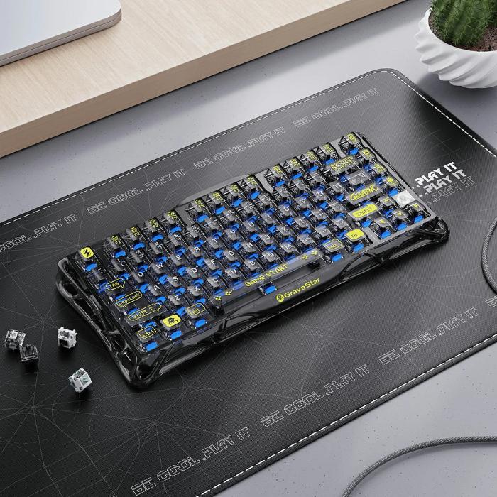 Shop and buy GravaStar Mercury K1 Lite 75% Wireless Mechanical Gaming Keyboard Tri-mode connectivity Programmable control knob| Casefactorie® online with great deals and sales prices with fast and safe shipping. Casefactorie is the largest Singapore official authorised retailer for the largest collection of mobile premium accessories.