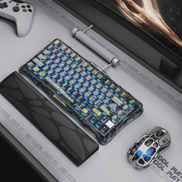 Shop and buy GravaStar Mercury K1 Lite 75% Wireless Mechanical Gaming Keyboard Tri-mode connectivity Programmable control knob| Casefactorie® online with great deals and sales prices with fast and safe shipping. Casefactorie is the largest Singapore official authorised retailer for the largest collection of mobile premium accessories.