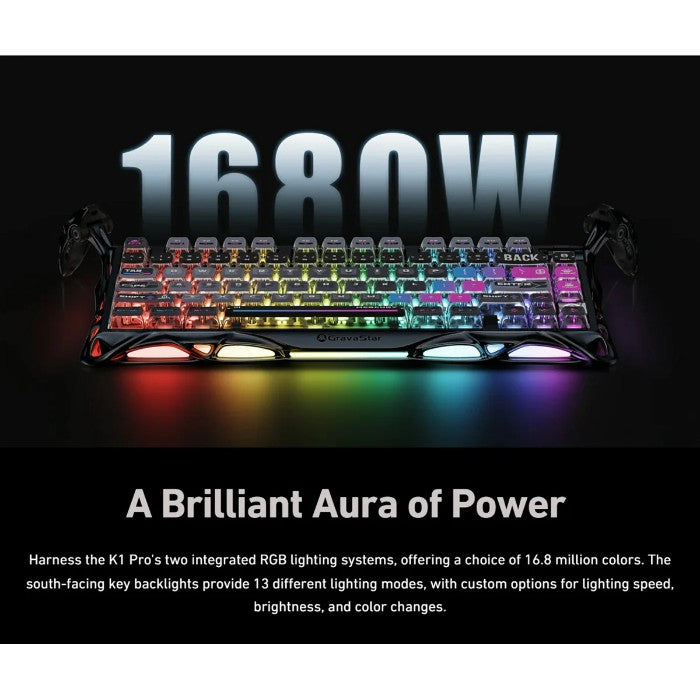 GravaStar Mercury K1 Pro 75% Wireless Mechanical Gaming Keyboard